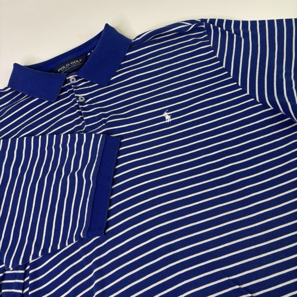 Polo Golf Ralph Lauren Men Polo Large Striped Pima Cotton Bellevue Country Club